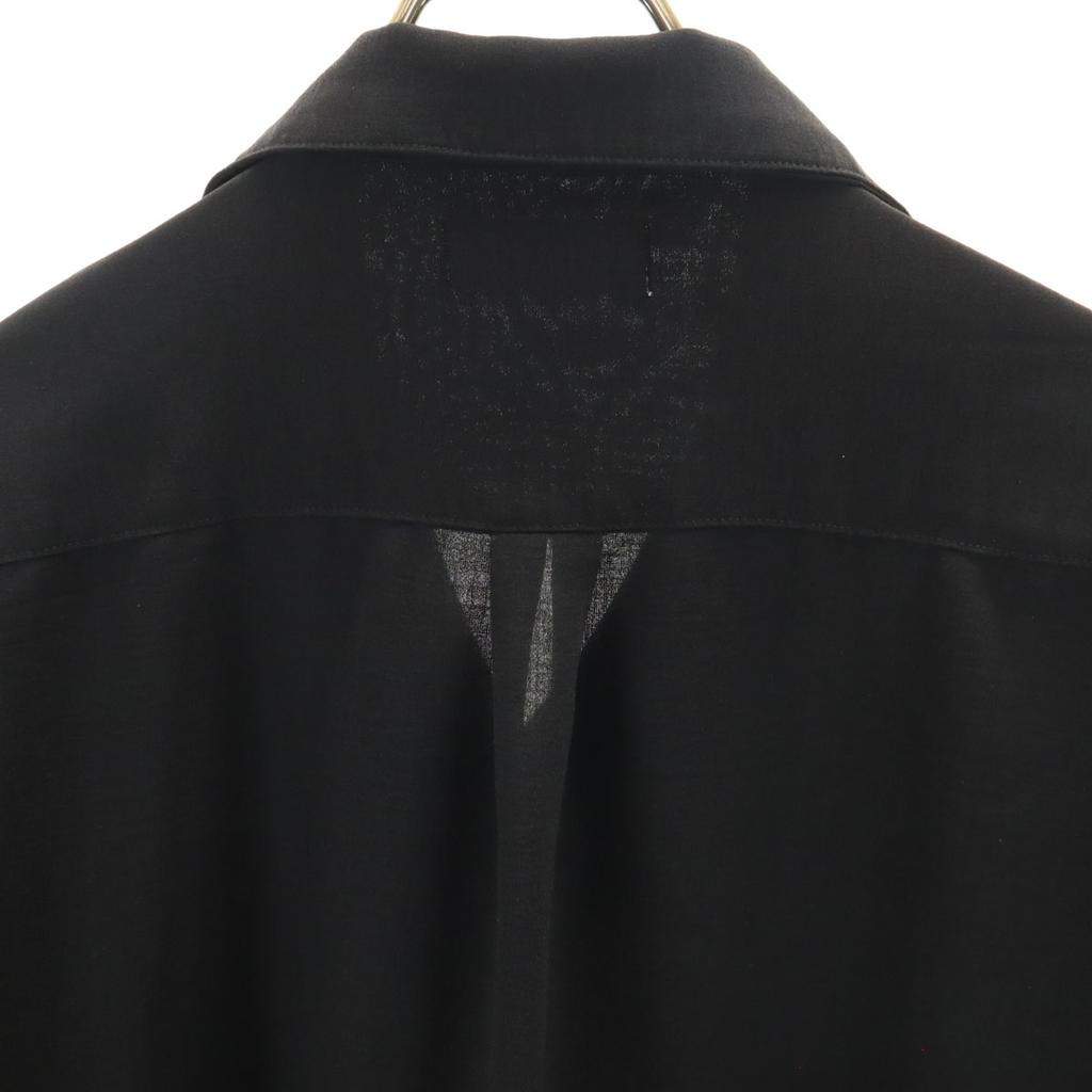 BLUE PORT Short Sleeve Open Collar Shirt L Black Men's Used