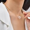 Wind Elegant Temperament Women'S Necklace, Stainless Steel Bead Chain Irregular Pearl Pendant Necklace Nc-2359