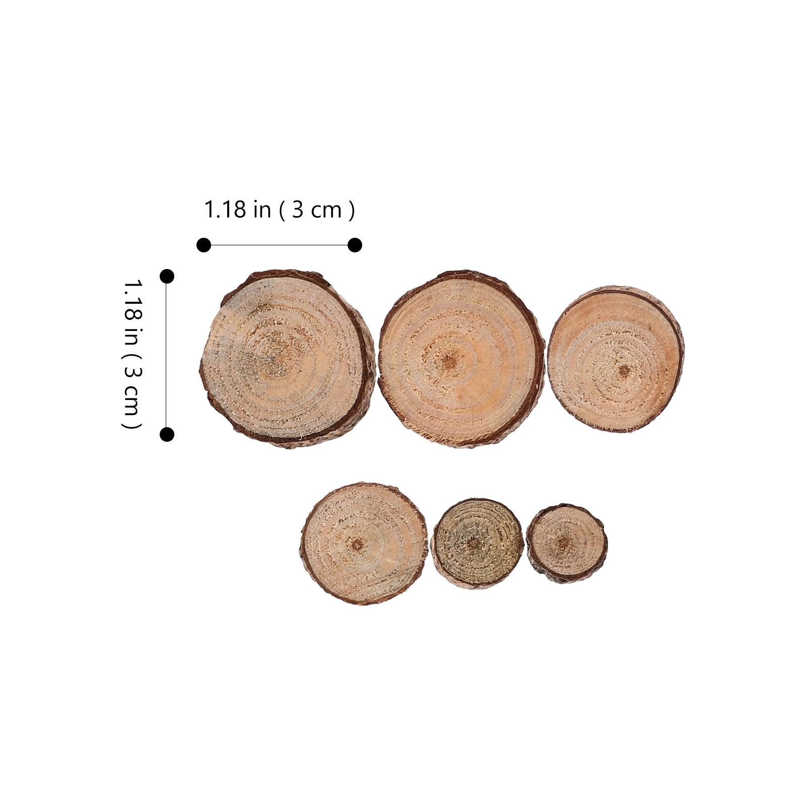 

100Pcs Round Wood Slice Prop Mini Logs 1-3Cm DIY Craft Wood Pieces for Wedding Table Photo Props Decorative Materials шоколадный