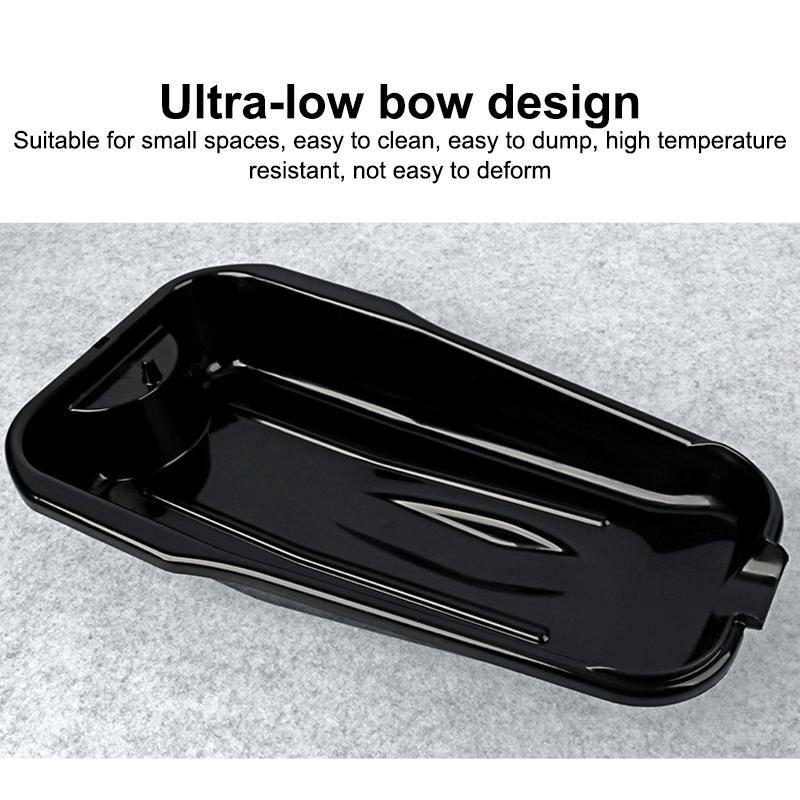 2.5L Oil Drain Pan for Cars Motorcycles Durable PP No Warping for Oil Change and Fluid Collection