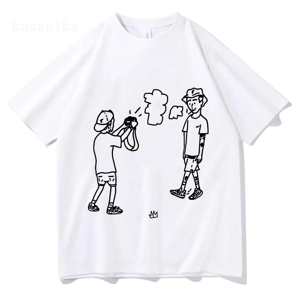 Streetwear Hip Hop Tees Round Neck Casual Top Player Hater Rels Tshirts Summer Sleeve Tee-shirt Summer Round Neck Breathable Top