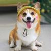 Corgi Sun Hat Pet Cap with Ear Holes Dog Sun Cap