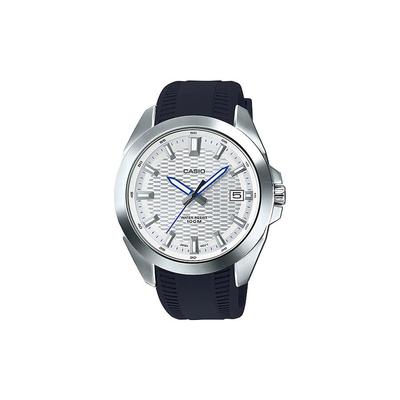 STANDARD Series 100 Meters Waterproof Quartz Movement Resin Strap Japanese and Korean Watch 51.5mm47.2mm10.1mm Men's Watch Silver MTP-E400-7AV