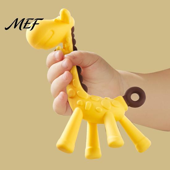 Silicone Teething Toys for Babies Baby Giraffe Toy Infants, Food-Grade Chew Stick Gum Relief, Deciduous Teeth Eruption Relief BPA-Free