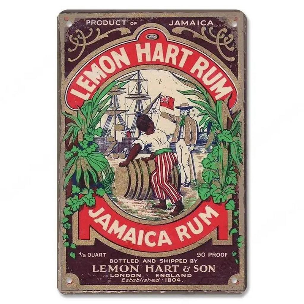 Plaque Metal Tin Signs Captain Bacardi Wall Decoration Vintage Art Posters Iron Painting for Man Cave Home Cafe Garden Club B