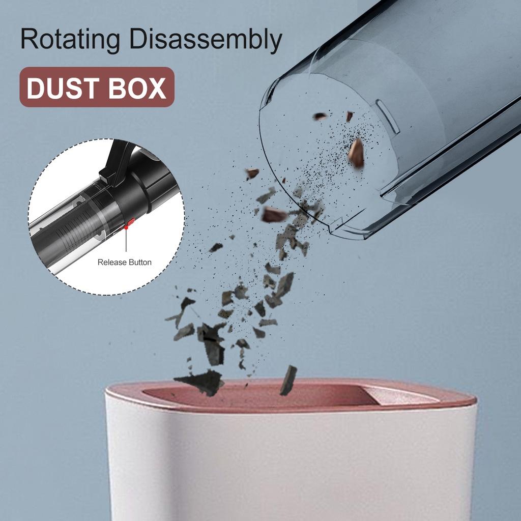 USB Auto Car Vacuum and Blow Cleaner Handheld Wireless Vacuum Powerful Cyclone Suction Rechargeable Wet And Dry 150W
