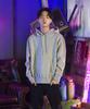 (Unisex) Signature Logo Hoodie - (Gray Heavy Brushed Oversized Fit)
