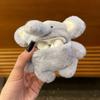 Yousheng Plush Blue Elephant Earphone Case for Airpods 3D Cartoon Fur Animal Headphone Cover for Women Girls