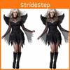 S-xxxl Women's Halloween Themed Ghost Bride Costume With Elegant Dark Angel Features