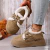 Winter Platform Warm Plush Women Snow Boots Fashion Buckle Women's Suede Ankle Boots Comfortable Thick Bottom Furry Casual Shoes