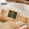 Gold Plated Watch for Women Ladies Light Luxury Style Square
