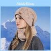 Knitted Winter Hat And Neck Warmer Set For Women With Windproof And Thermal Protection
