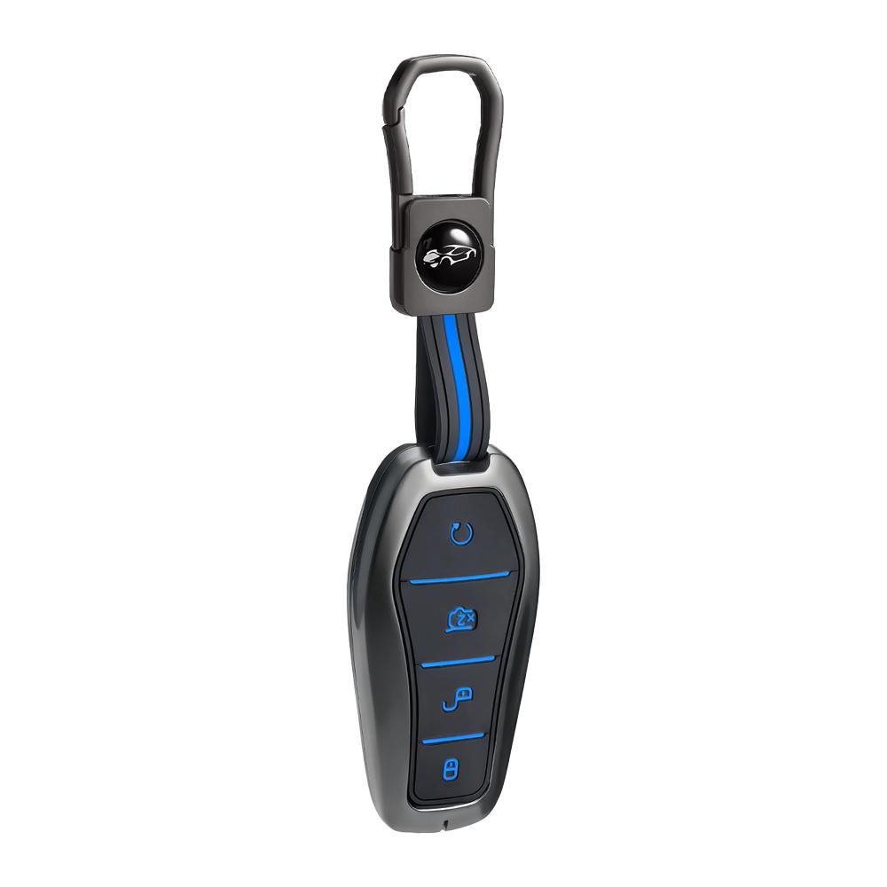 Zinc Alloy Car Key Case Cover Holder Protector Shell For Byd Qin Plusdmi Atto 3 Han Ev Dolphin Auto Interior Accessories