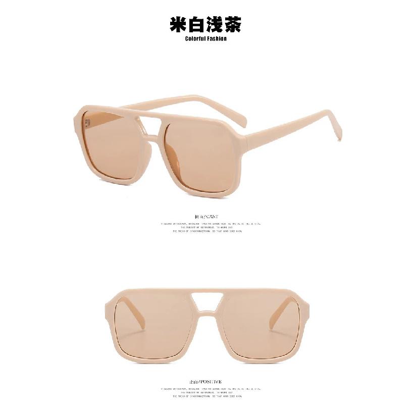 2023 Double bridge square Women Sunglasses Vintage Brand Designer Men Sun Glasses Shades Female Exaggerated oversize sunglasses