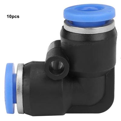 10 stuks Plastic Gelijke Elleboog Snelkoppeling Pneumatische Luchtslang Buis Push-fitting PV6 (6 mm)