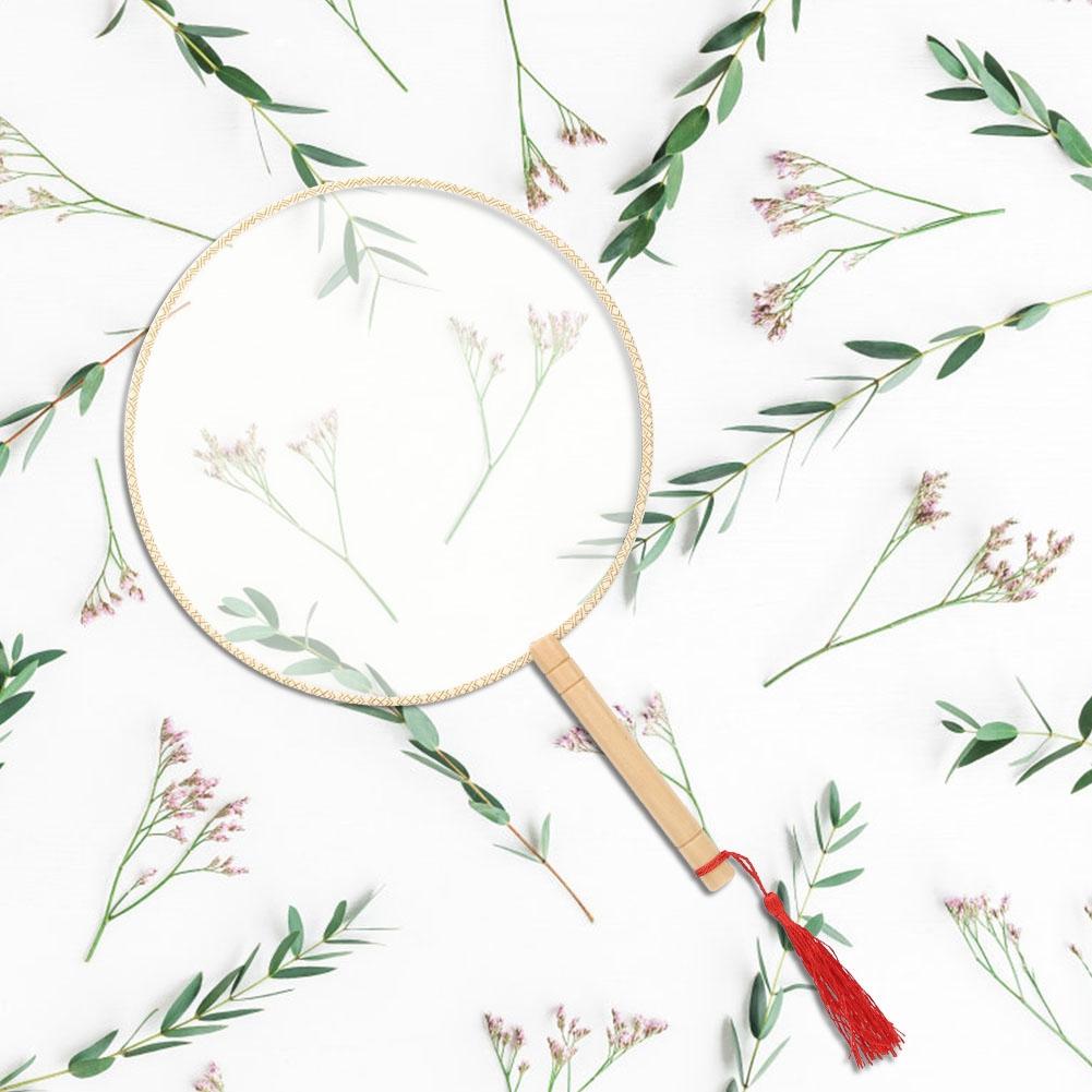 DIY Chinese Ancient Court Round Blank Hand Fan Chinese Style Silk Fan
