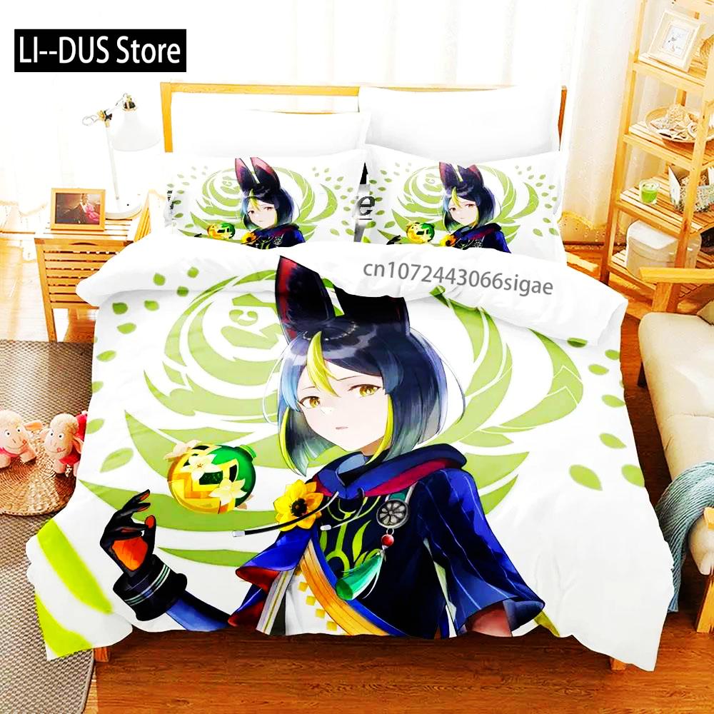 Capa de Edredom Kawaii Genshin Impact Tighnari Para Quarto de Meninos Tamanho Solteiro Twin Full Queen King 2025 Capa de Colcha Fronha