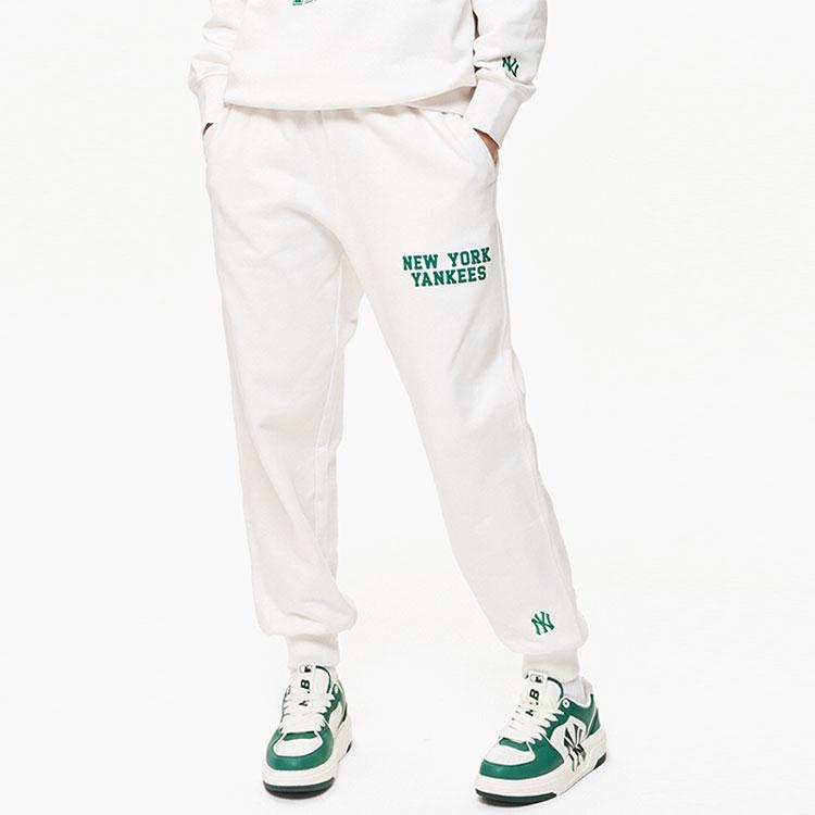 New MLB Knitted Sweatpants Unisex Cream 3APTV0131-50CRS