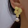 Natural Edison pearl stud earrings design sense exaggerated atmosphere large pearl earrings new foreign style personalized earrings women