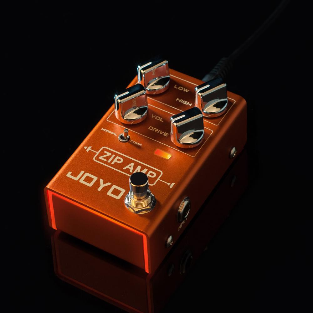 JOYO R-04 ZIP AMP Педаль Овердрайва Рок Компрессия Тон с Усилением КОМПРЕССИЯ Истинный Байпас Эффекты Овердрайва Педаль для Электрогитары