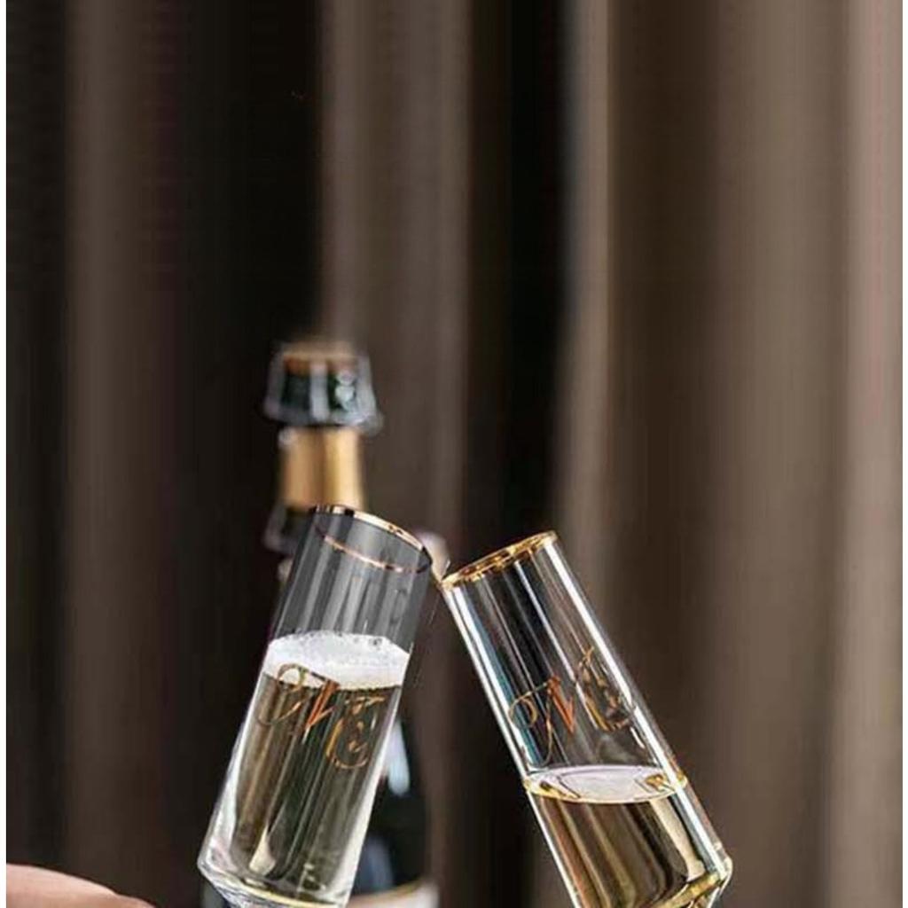 Kristall Guld Champagneglas Set Lyxig Ins Stil Gåva för Hem Hotel Kreativ Barutrustning