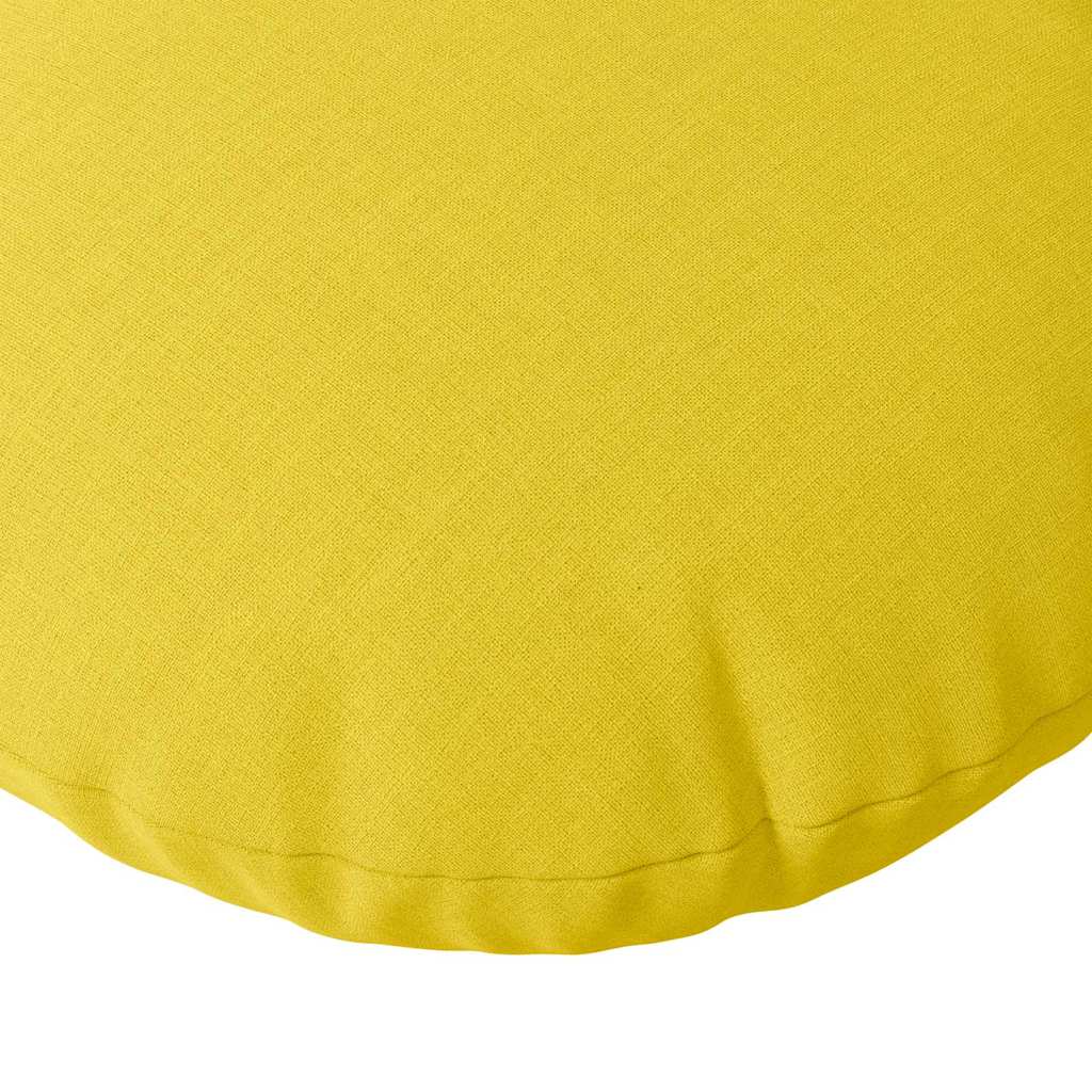 Seat Cushion 2 pcs Light Yellow Ø30 x 13 cm Fabric