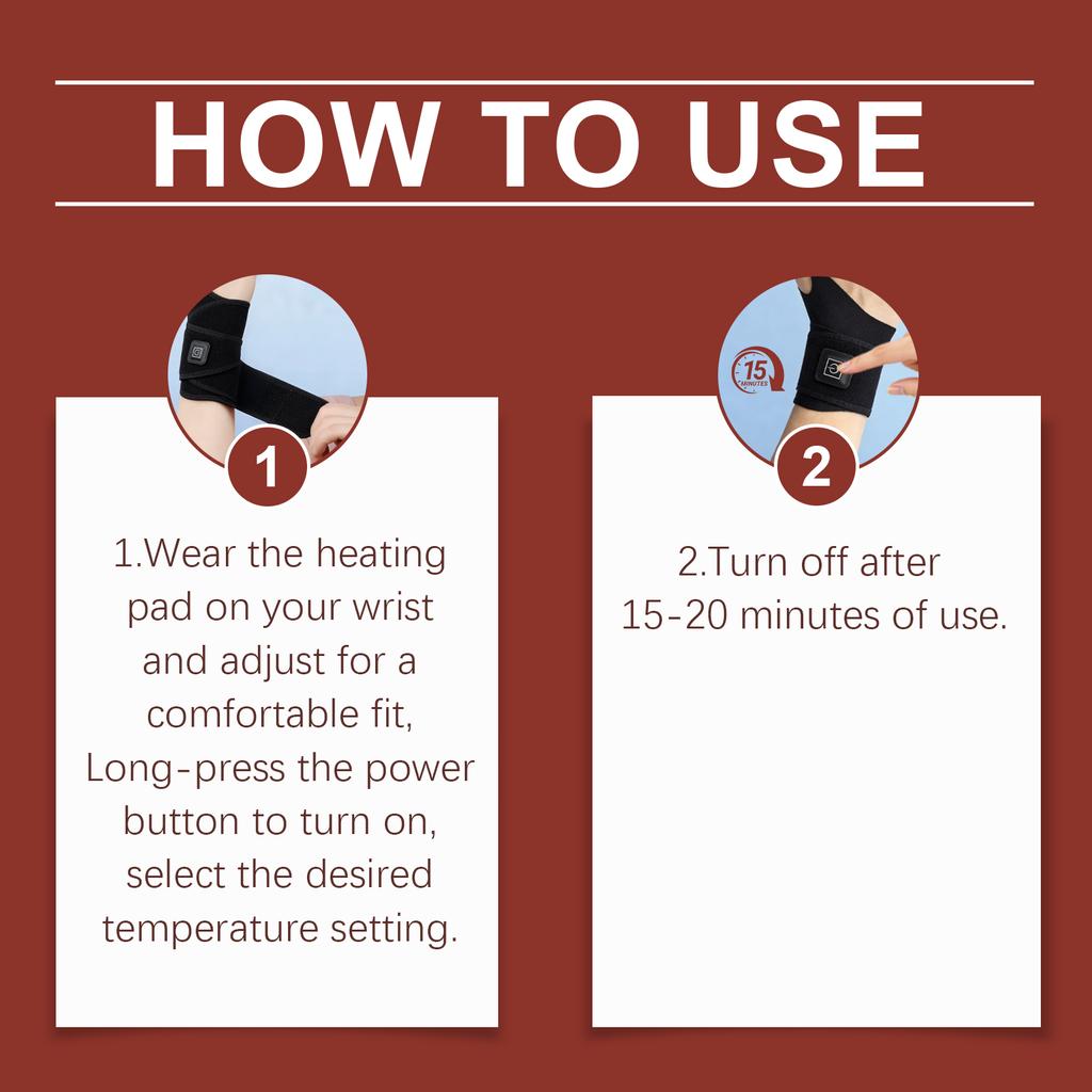 The Heated Wrist Guard Is Skin-friendly, Breathable, Lightweight And Suitable For Hand Care Of People Who Sit For Long Periods At Home.