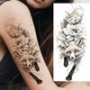 1 Sheet Sketch Flower Animals Temporary Tattoos For Women Long Lasting Waterproof Elephant Turtle Fake Tattoo Body Art Stickers