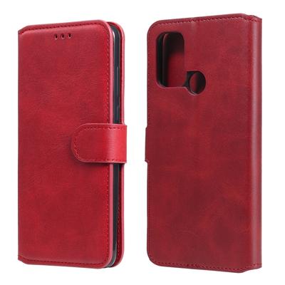 Para OPPO A53 / A53S / A32 Funda de Cuero PU + TPU con Textura de Becerro Clásico de Apertura Horizontal, con Soporte, Ranuras para Tarjetas y Billetera