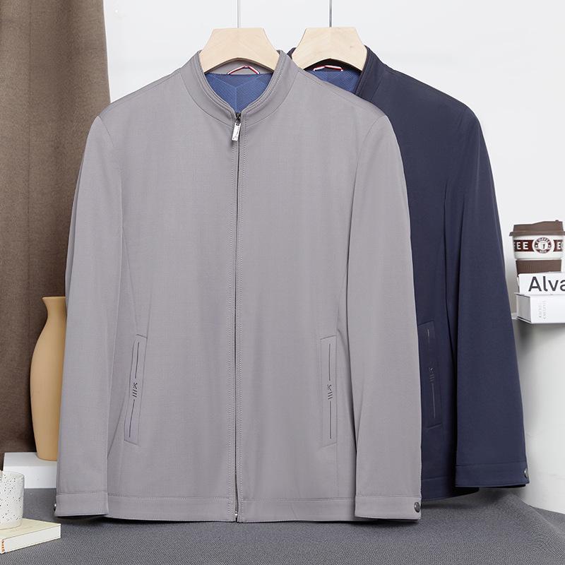 Spring and Autumn Loose Casual Jacket, Middle-aged and Elderly Men's Jacket