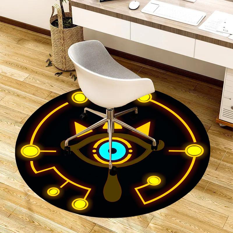 1pc Eye of the Goddess Round carpet, Made of Polyester,Perfect for Decorating Office Chairs, Living Rooms fplt062