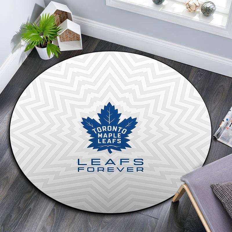 Toronto Maple Leafs2,Round Area Rug,Carpet Rug for Living Room Bedroom Sofa Playroom Decor,Non-slip Floor Mat