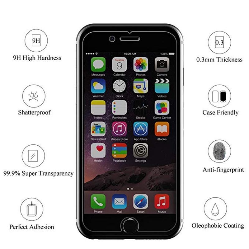 3PCS 9H Tempered Glass For iPhone17 16 15 14 13 12 11Pro Max 7 8 Plus Screen Protector For iPhone XS Max XR 12mini Protective Glass Film