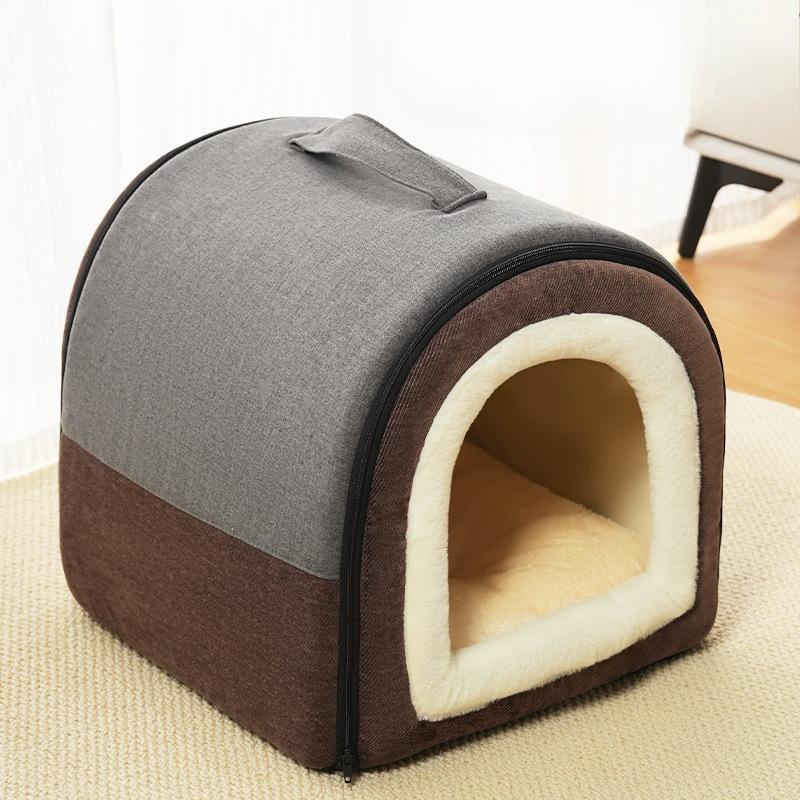 

Будка для собак на все времена года, несъемная и моющаяся, специальная будка для кошек, для маленьких и больших собак, плюшевая собачья будка на все времена года M 42*38*36cm