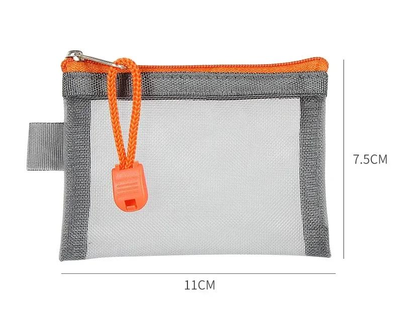 Mesh Makeup Bag Mini Zipper Women Cosmetic Organizer Coin Purse Cute Wallet Small Storage Pouch