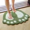 Footprint Shaped Carpet Absorbent Bathroom Kitchen Foot Pad Solid Color Plush Floor Mats Entrance Doormats Anti-slip Soft Rug