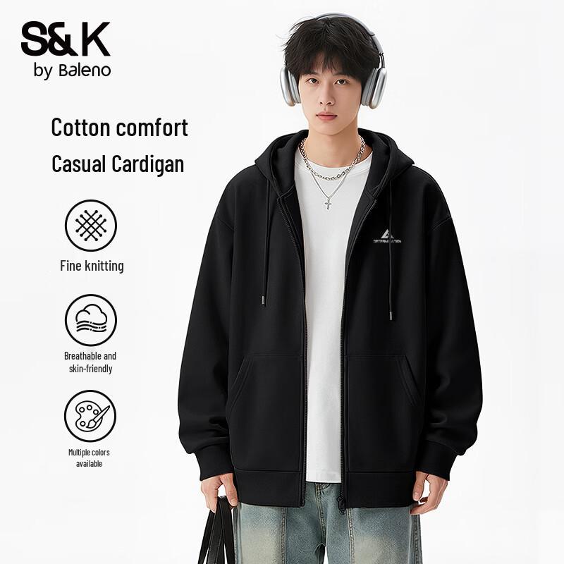 Baleno S&K Men s Hooded Knit Cardigan Sweatshirt 2XL