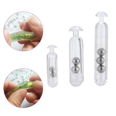 With Metal Ball Fishing Lure Insert Tube Transparent Lure Insert Fishing Rattles  Baits Making