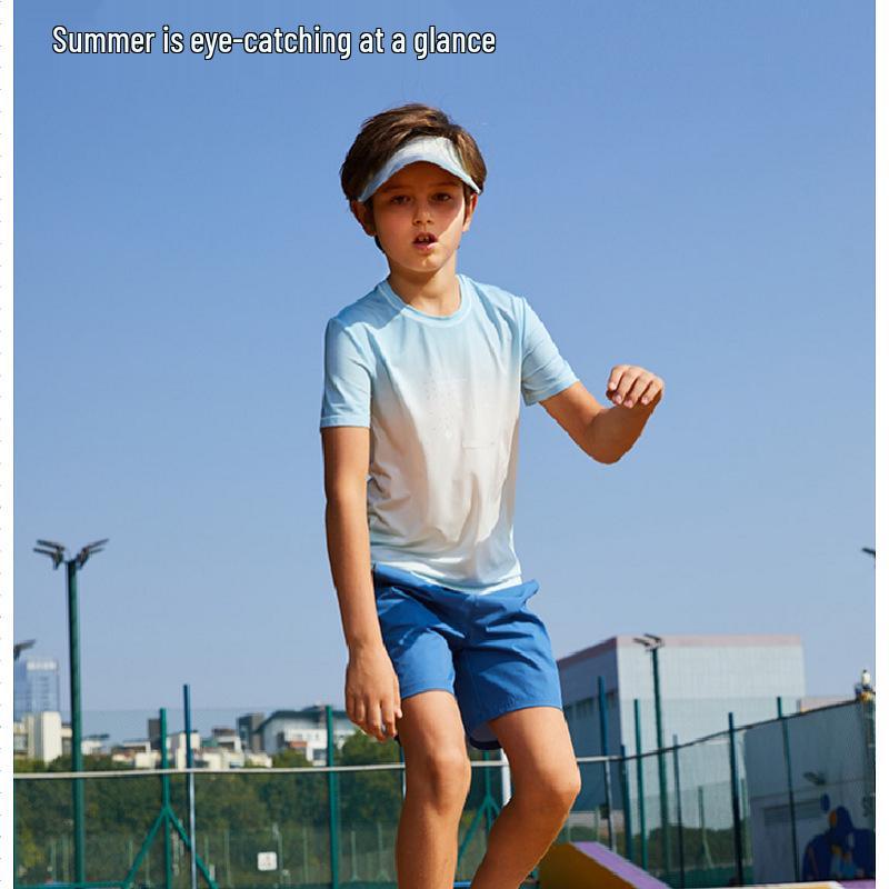 Kids' Quick-dry Summer Yoga & Sports Set - Short Sleeve