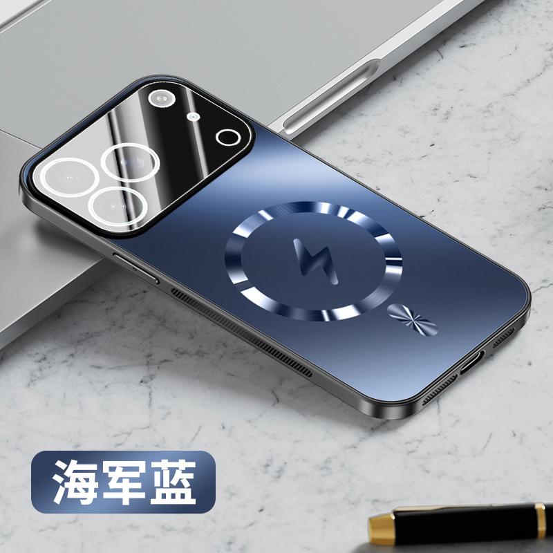 Für Magsafe Kabelloses Laden Matte Frosted Rückseite Hülle für Iphone 17 Pro Max Air Case Magnetischer Kameraobjektiv Filmschutz