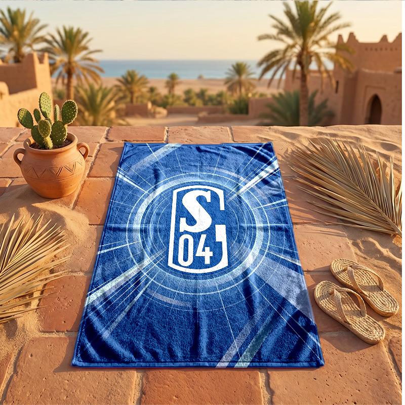 Asciugamano da Spiaggia Morbido Asciugatura Rapida Tema Schalke 04?Asciugamano Asciutto Per Vacanze Estive Al Mare Nuoto