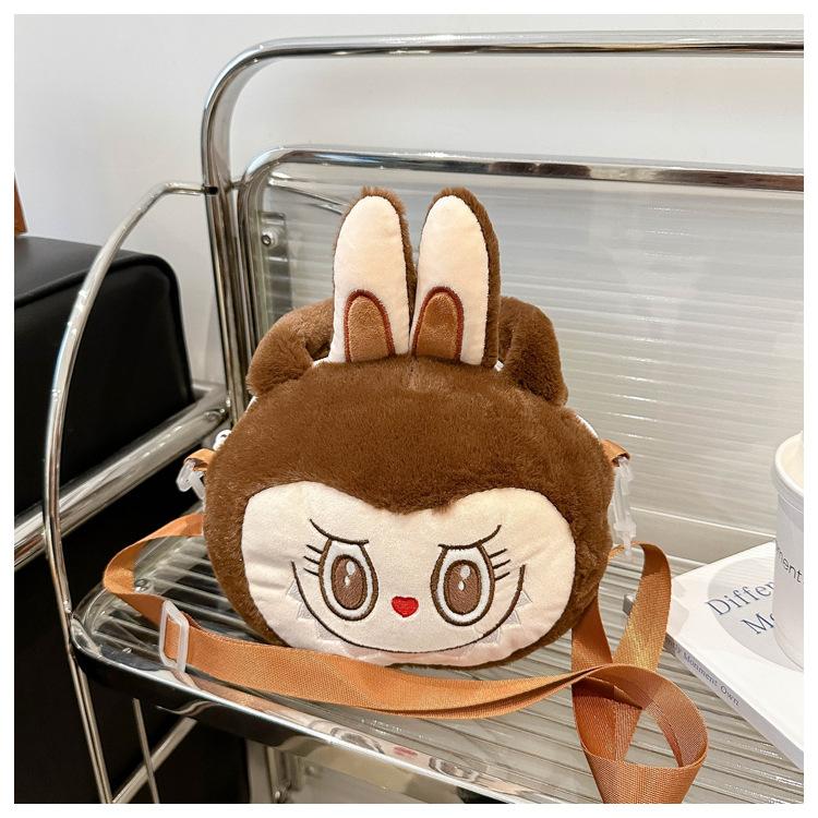 Elf Cartoon Peripheral Plush Toy Cute Labubu Shoulder Bag Girly Crossbody Storage Bag