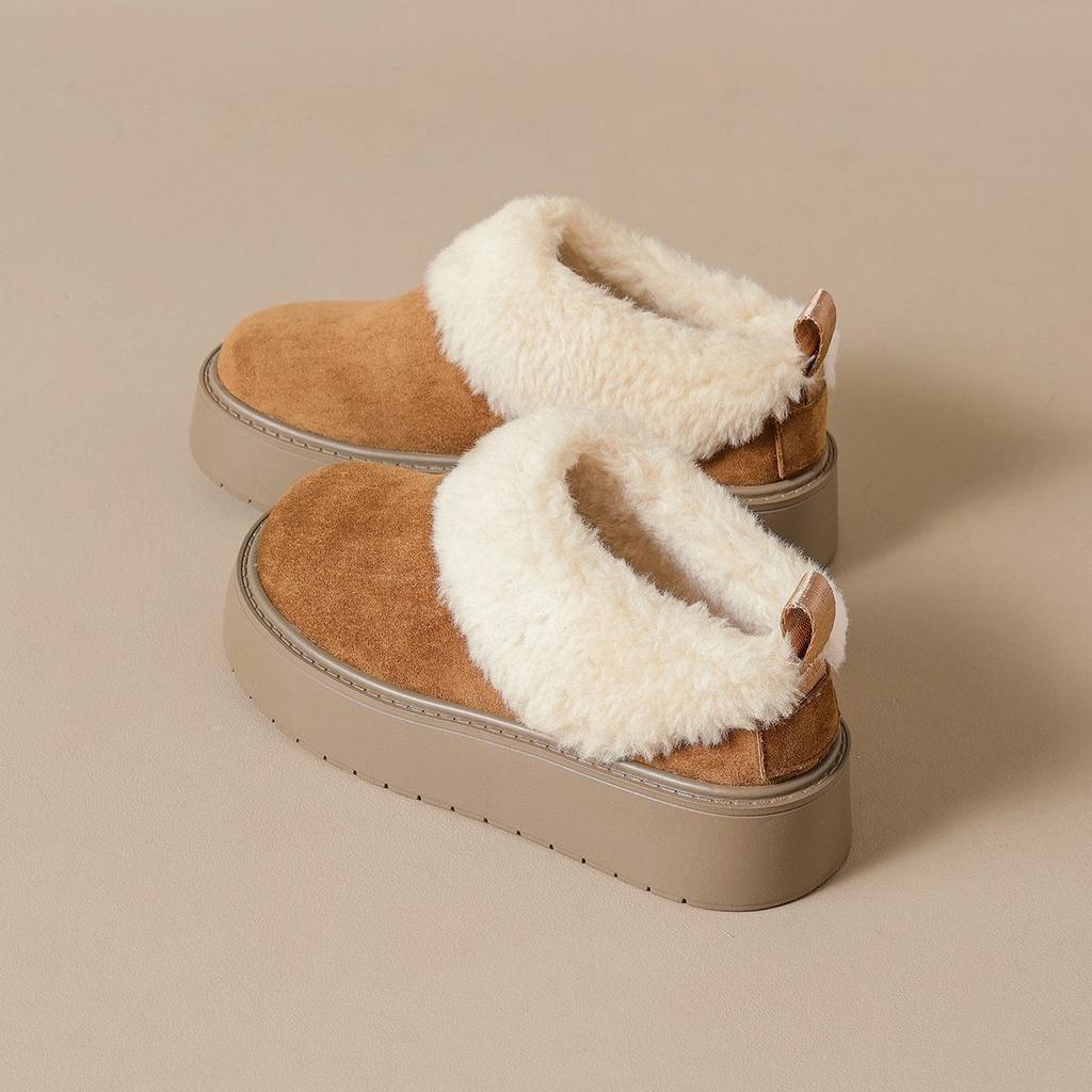 Women's large size soft elastic winter warm and cold a foot stirrup padded snow boots non-slip wear outdoor leisure sports cotton boots