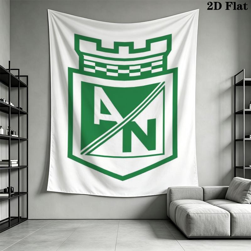 Atlético Nacional Wall Tapestry Aesthetic Wall Hanging Printed Fabric Blanket Decorative Tapestries for Bedroom Living Room Home Decor