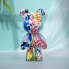Resin Bear Statue Decor for Home, Animal Sculpture Ornament for Indoor Room (Type E)