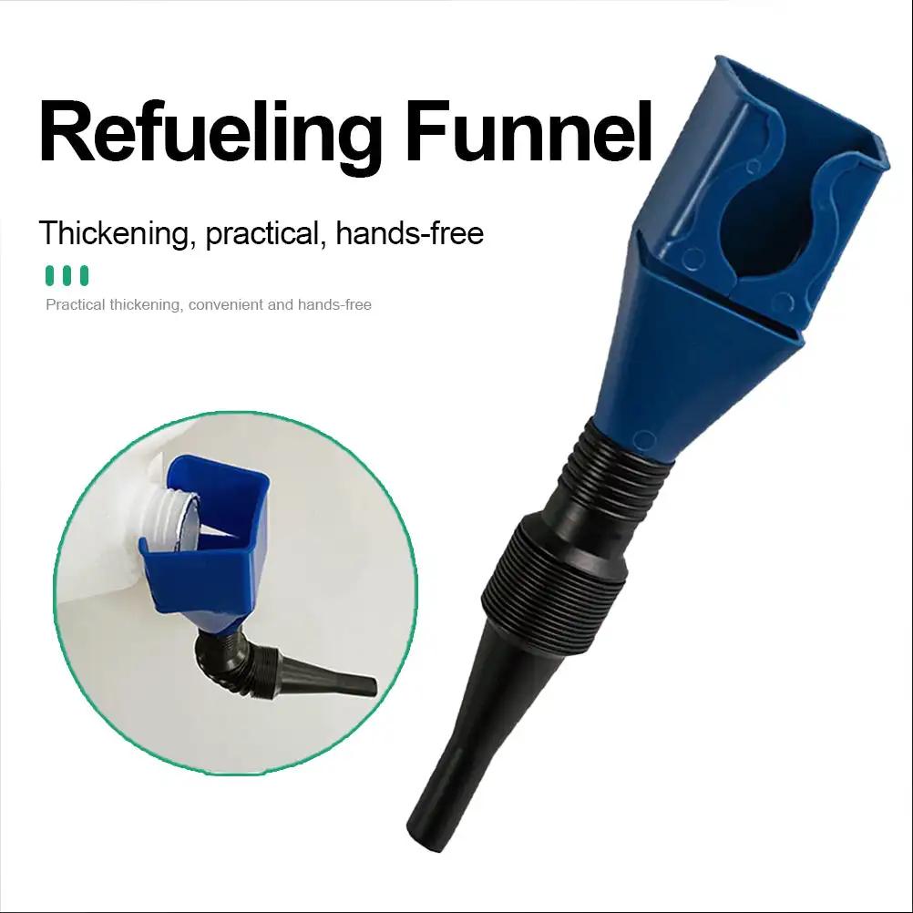 Car Motorcycle Refueling Funnel Telescopic Engine Oil Gasoline Filter Transfer Foldable Plastic Funnels Auto Accessories