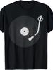 Men'S Retro Vinyl Record Graphic T-Shirt- with Music Note& Sound Wave Print