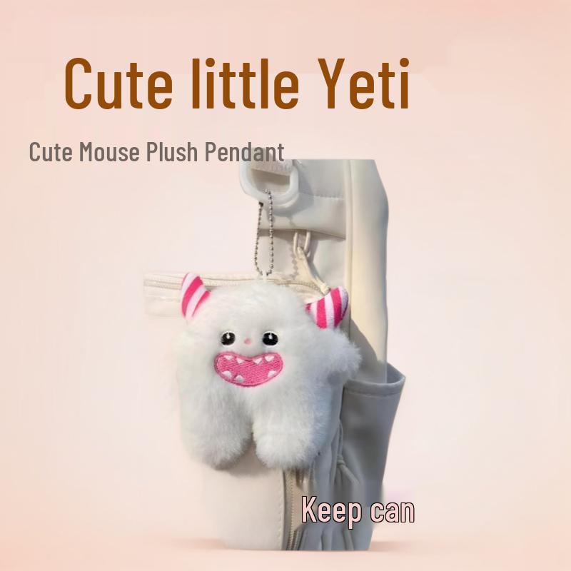

Xiaohongshu Style Cute Snow Monster Plush Toy Mouse Pendant