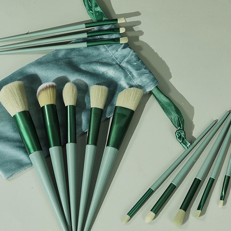 

13шт профессиональный набор кистей для макияжа Beauty Foundation Concealer Кисть для макияжа зелёный