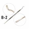 1 pezzo Direttore di legature ortodontiche dentali Doppie estremità Curvo con scaler Fine Stretto Strumento Strumento per dentista